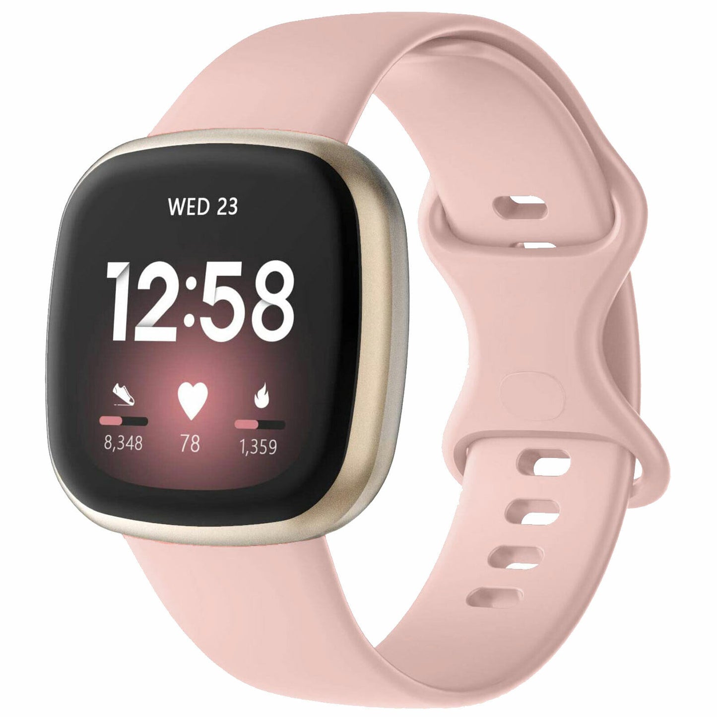 Soft SILICONE Watch Band for Fitbit Versa 4, 3 and Fitbit Sense 2, 1