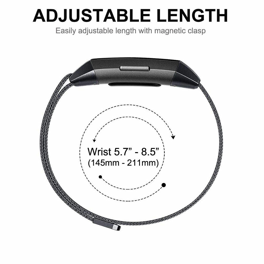 Milanese Stainless Steel Watch Band for Fitbit Charge 4 / 3