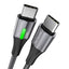100w Fast charging led light cable with USB-C connectors 