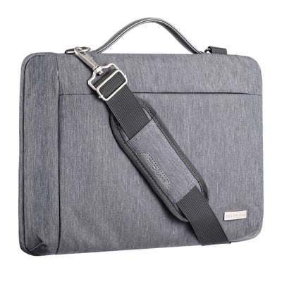 TECHGEAR AeroSlip Laptop Case, 4-in-1 Portable Slim & Waterproof Laptop Sleeve Carry Case with Strap, Handle, Trolley Belt & Storage Pockets (Available in 2 Colours, and Sizes 13–15.6”)