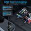 TECHGEAR 38W USB C Car Charger 12V/24V [PD 20W + QC3.0 18W] Dual Port Fast Charging Cigarette Lighter USB Adapter for Mobile, Tablets, Gaming Devices etc