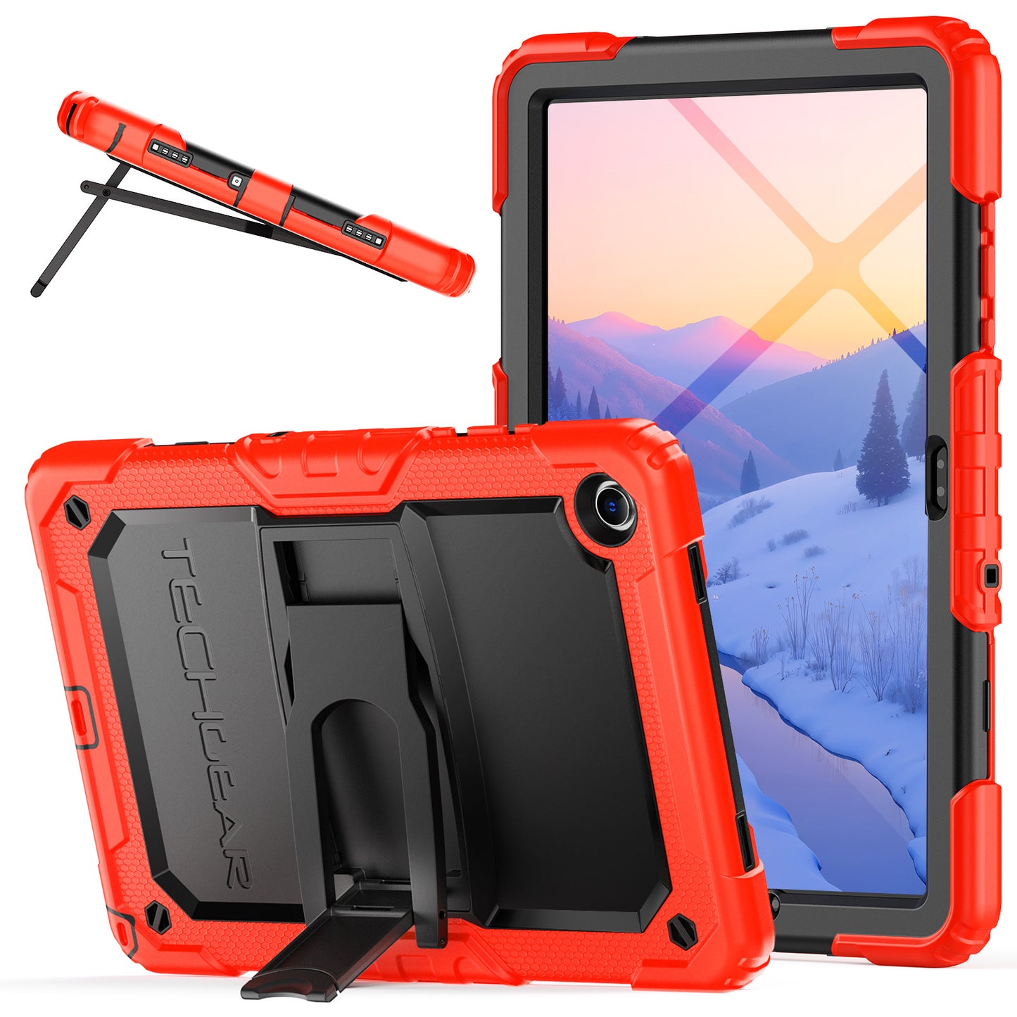 TECHGEAR ArmourSHIELD Case for Samsung Galaxy Tab A11+ (A11 Plus) 11" (SM-X230/X236) – Tough Rugged Full Body Case with Screen Protector & Kickstand