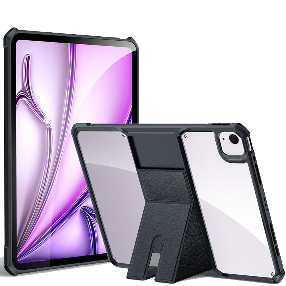 TECHGEAR Tough Case for iPad Air 13-inch (2026 M4 / 2025 M3 / 2024 M2) & iPad Pro 12.9 (3rd–6th Gen 2018–2022) Slim Rugged Shockproof Case with Stand – Clear Back Protective Tablet Cover