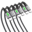 TECHGEAR 100 W USB-C to USB-C Fast Charging Cable with LED Power Display – PD 3.0 / QC 4.0 E-Marker, Nylon Braided – 0.3 m | 1 m | 2 m | 3 m | 2 Pack | 3 Pack
