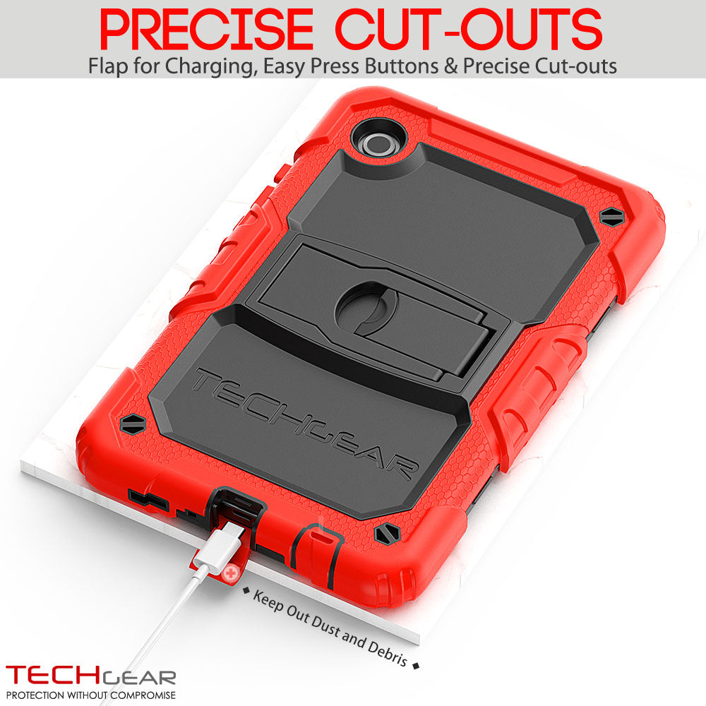 TECHGEAR ArmourSHIELD Case for Samsung Galaxy Tab A11 8.7" (SM-X130/X133/X135) – Tough Rugged Full Body Case with Screen Protector & Kickstand