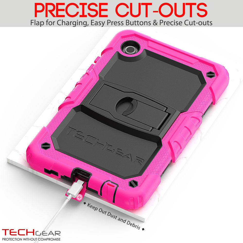TECHGEAR ArmourSHIELD Case for Samsung Galaxy Tab A11 8.7" (SM-X130/X133/X135) – Tough Rugged Full Body Case with Screen Protector & Kickstand