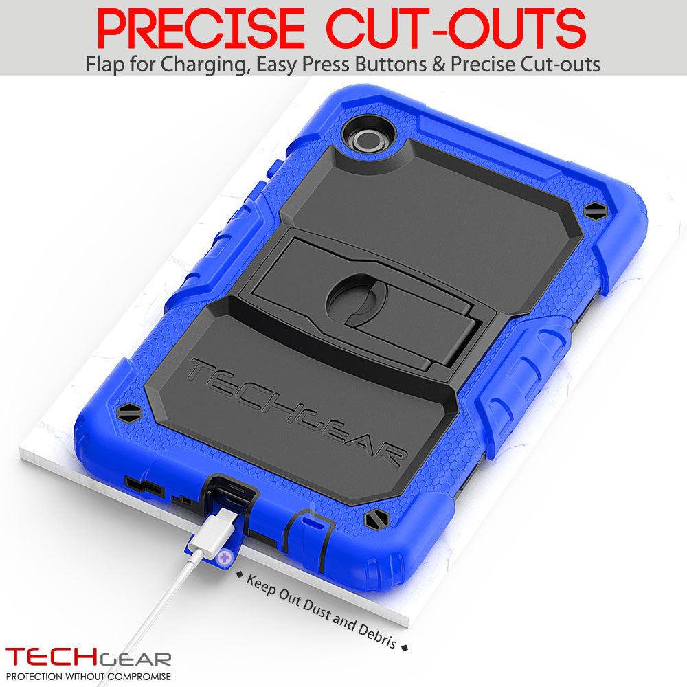 TECHGEAR ArmourSHIELD Case for Samsung Galaxy Tab A11 8.7" (SM-X130/X133/X135) – Tough Rugged Full Body Case with Screen Protector & Kickstand