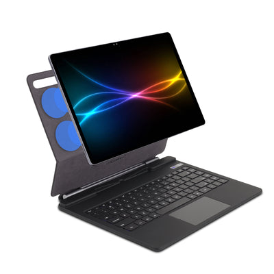 [Magic Keyboard] Magnetic Floating Stand, Precision Multi-Touch Trackpad, 7 Color Backlight, UK QWERTY for Samsung Galaxy Tab S10 Ultra, S9 Ultra, S8 Ultra 14.6" (X920 / X910 / X900 Series)