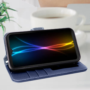 [Leather Wallet Case] Protective Cover with Cash & Card Holder, Stand and Wrist Strap For Samsung XCover 7 Pro 5G