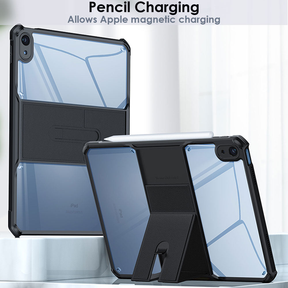TECHGEAR Tough Case for iPad Air 13-inch (2026 M4 / 2025 M3 / 2024 M2) & iPad Pro 12.9 (3rd–6th Gen 2018–2022) Slim Rugged Shockproof Case with Stand – Clear Back Protective Tablet Cover