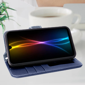 [Wallet Case] Protective Cover with Cash & RFID Blocking Card Holder, Stand and Wrist Strap For Samsung Galaxy A17 5G / A17 4G