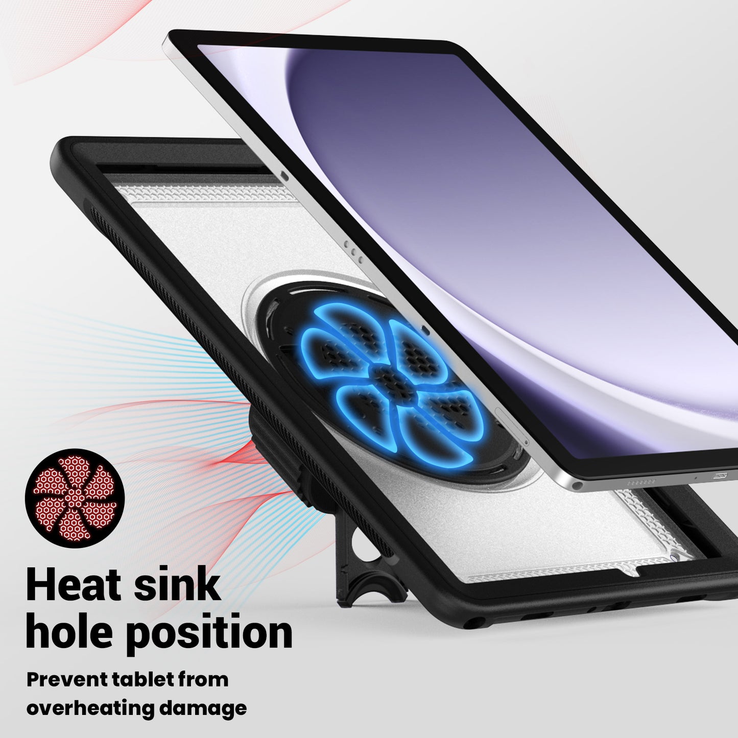 TECHGEAR JOLT Case for Samsung Galaxy Tab A11+ (A11 Plus) 11" (SM-X230 / SM-X236) – Slim Rugged Case with 360° Stand, Hand Strap & Shoulder Strap