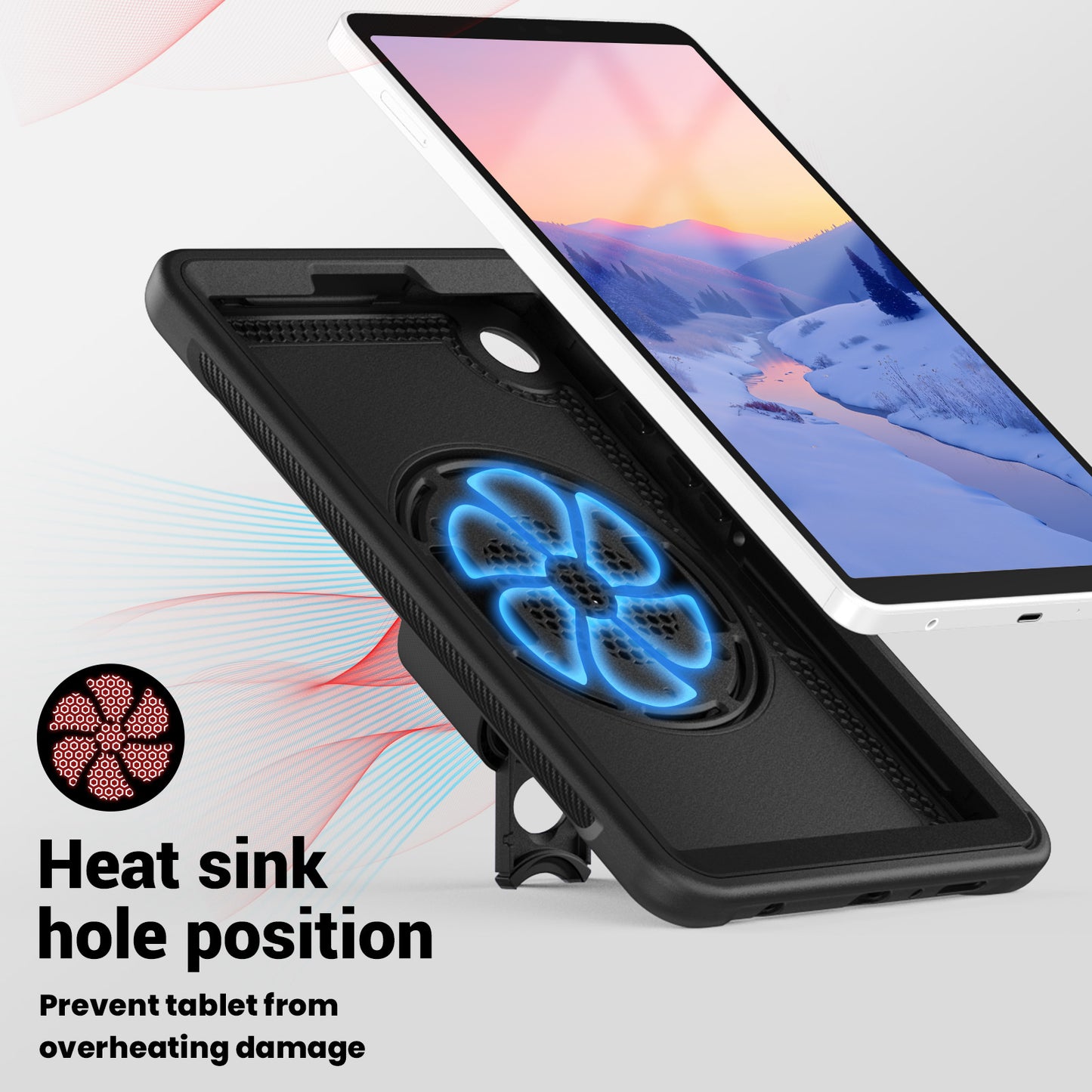 TECHGEAR JOLT Case for Samsung Galaxy Tab A11 8.7" (SM-X130 / SM-X135) – Slim Rugged Case with 360° Stand, Hand Strap & Shoulder Strap