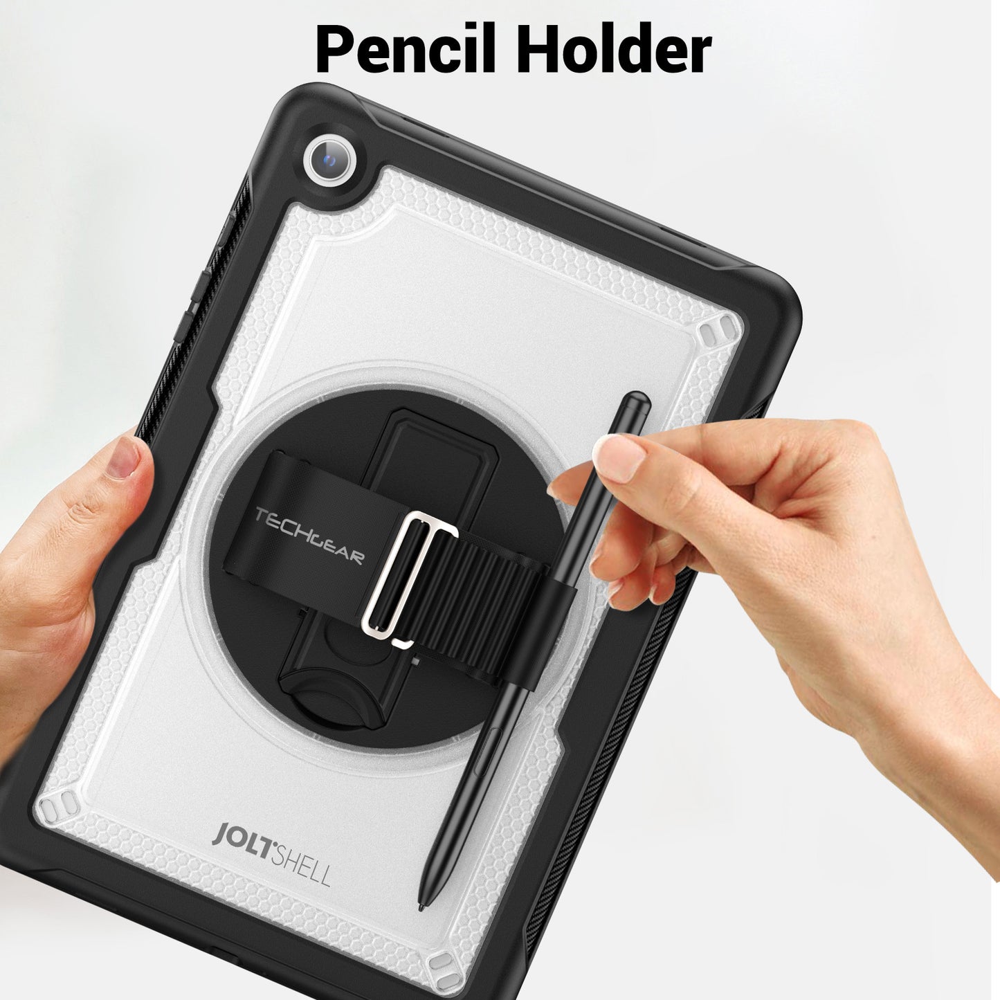 TECHGEAR JOLT Case for Samsung Galaxy Tab A11+ (A11 Plus) 11" (SM-X230 / SM-X236) – Slim Rugged Case with 360° Stand, Hand Strap & Shoulder Strap