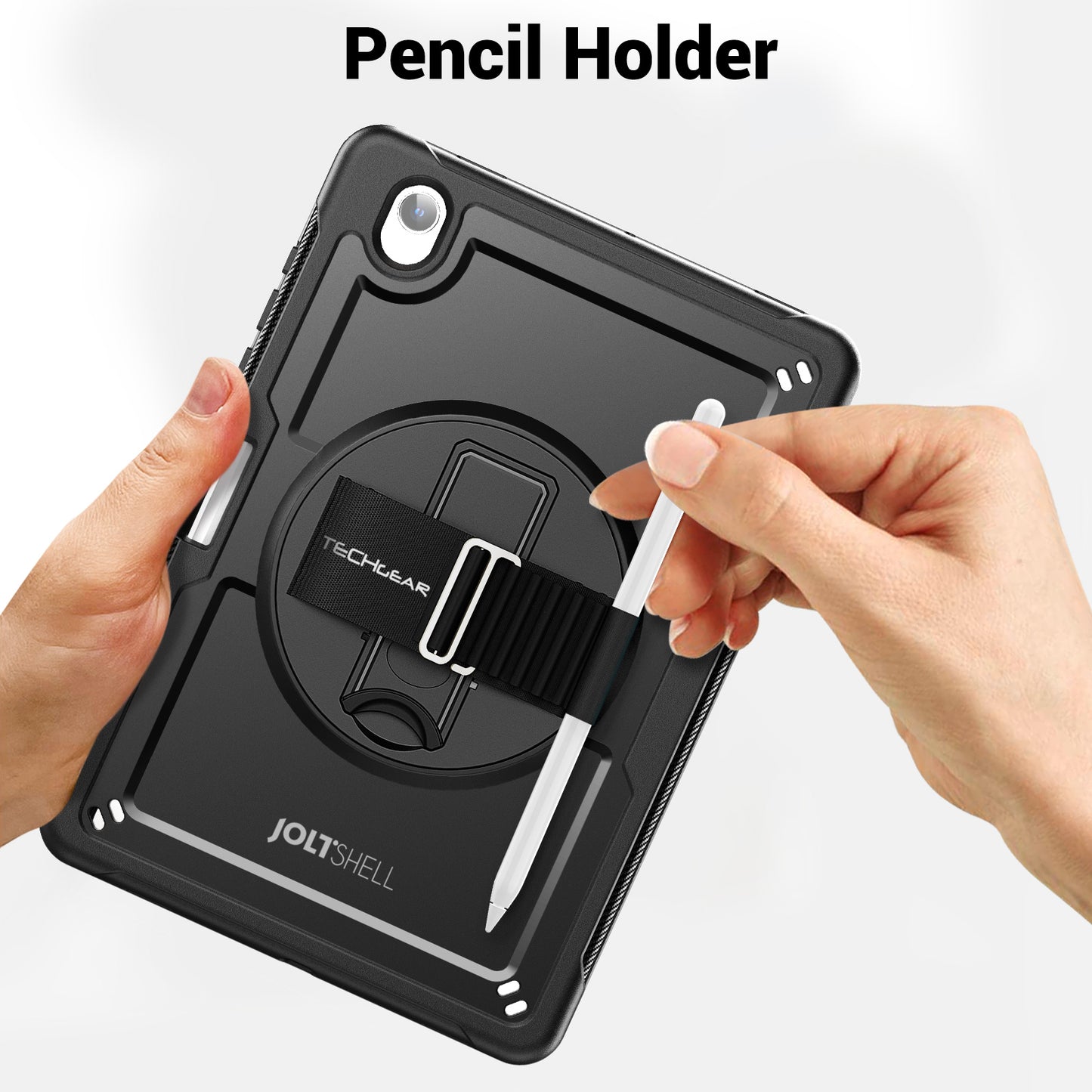 TECHGEAR JOLT Case for Samsung Galaxy Tab S11 11" (SM-X730 / SM-X736) – Slim Rugged Case with S-Pen Holder, 360° Stand, Hand Strap & Shoulder Strap