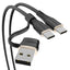 100w Fast charging soft silicone cable with USB-C and USB-A 2in1 connectors 