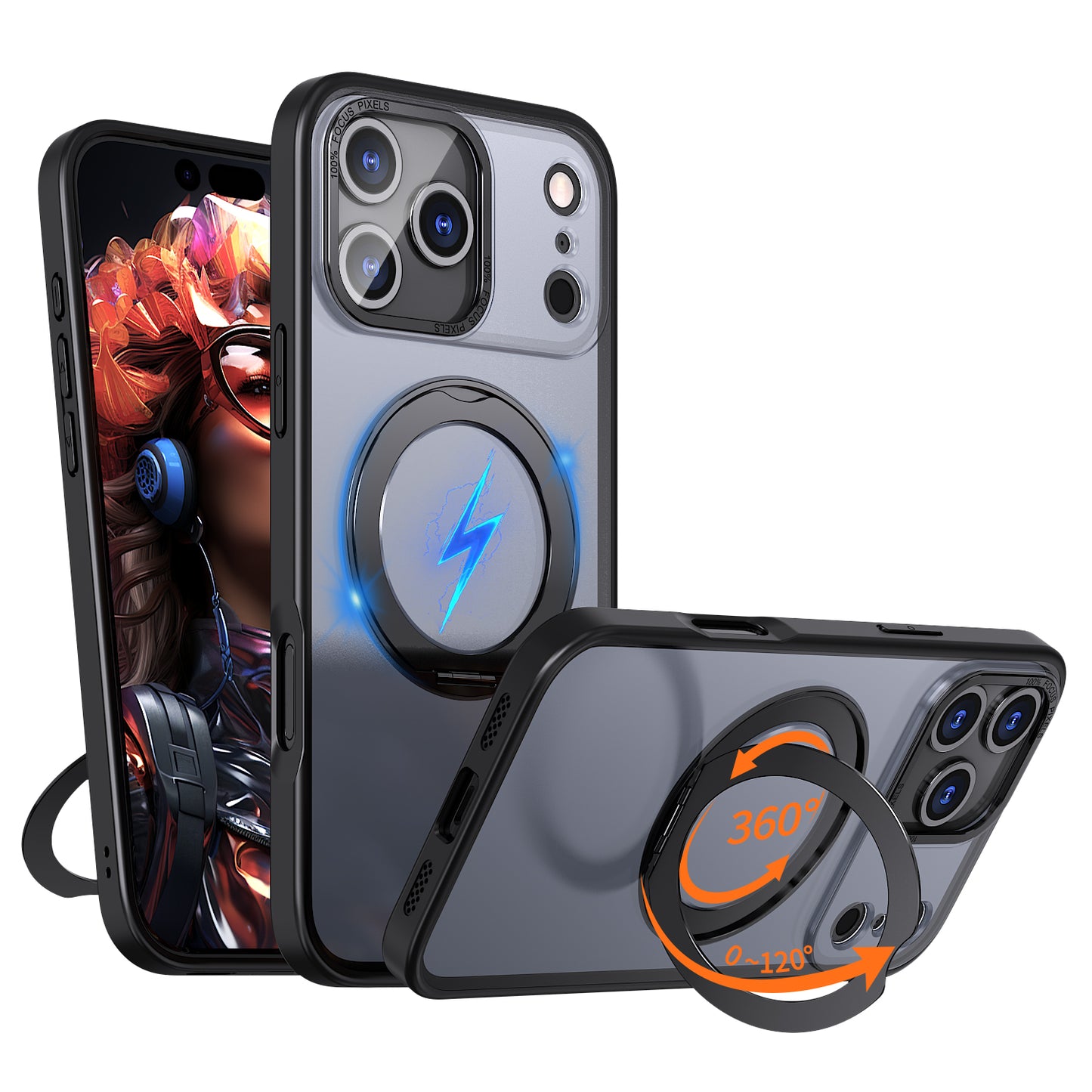 [Magnetic Ring Kickstand] For Apple iPhone 17 Pro Max, Slim, Tough Shockproof Armour, MagSafe Compatible Case with Stand