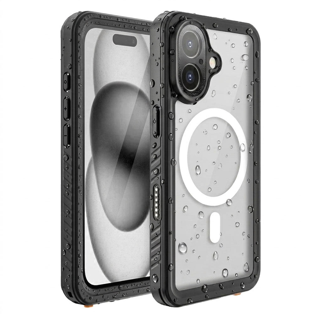 TECHGEAR Waterproof MagSafe Charging Case for iPhone 16 6.3" – IP68 Shockproof 360° Full Body Sealed Cover with Built-In Screen Protector