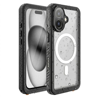 TECHGEAR Waterproof MagSafe Charging Case for iPhone 16 6.3" – IP68 Shockproof 360° Full Body Sealed Cover with Built-In Screen Protector