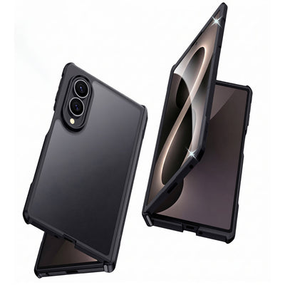 TECHGEAR Tough Case for Samsung Galaxy Z Fold 8 with Built-In Tempered Glass Screen Protector, Shockproof, Hinge Protection & Clear Back