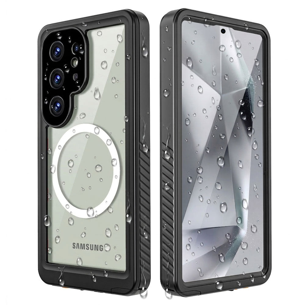 TECHGEAR Waterproof Magnetic Case for Samsung Galaxy S25 Ultra – IP68 Shockproof 360° Full Body Sealed Cover with Built-In Screen Protector