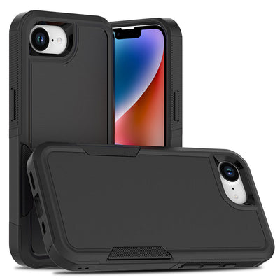 TECHGEAR Tough Rugged Case for iPhone 17e / iPhone 16e – Heavy Duty Shockproof Work Phone Case with Dual Layer Protection, Non-Slip Grip & Raised Screen Protection (Black)