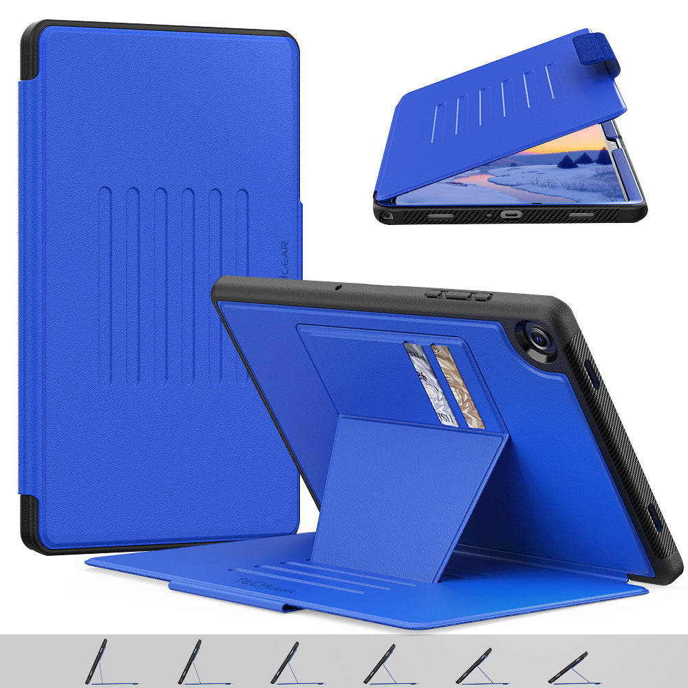 TECHGEAR Enduro Case for Samsung Galaxy Tab A11+ / A11 Plus 11"(SM-X230/X236) – Rugged Magnetic Smart Case with Stand, Card Slot & Trolley Compatible [Auto Sleep/Wake]