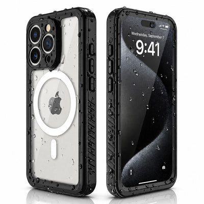 TECHGEAR Waterproof MagSafe Charging Case for iPhone 15 Pro 6.1" – IP68 Shockproof 360° Full Body Sealed Cover with Built-In Screen Protector