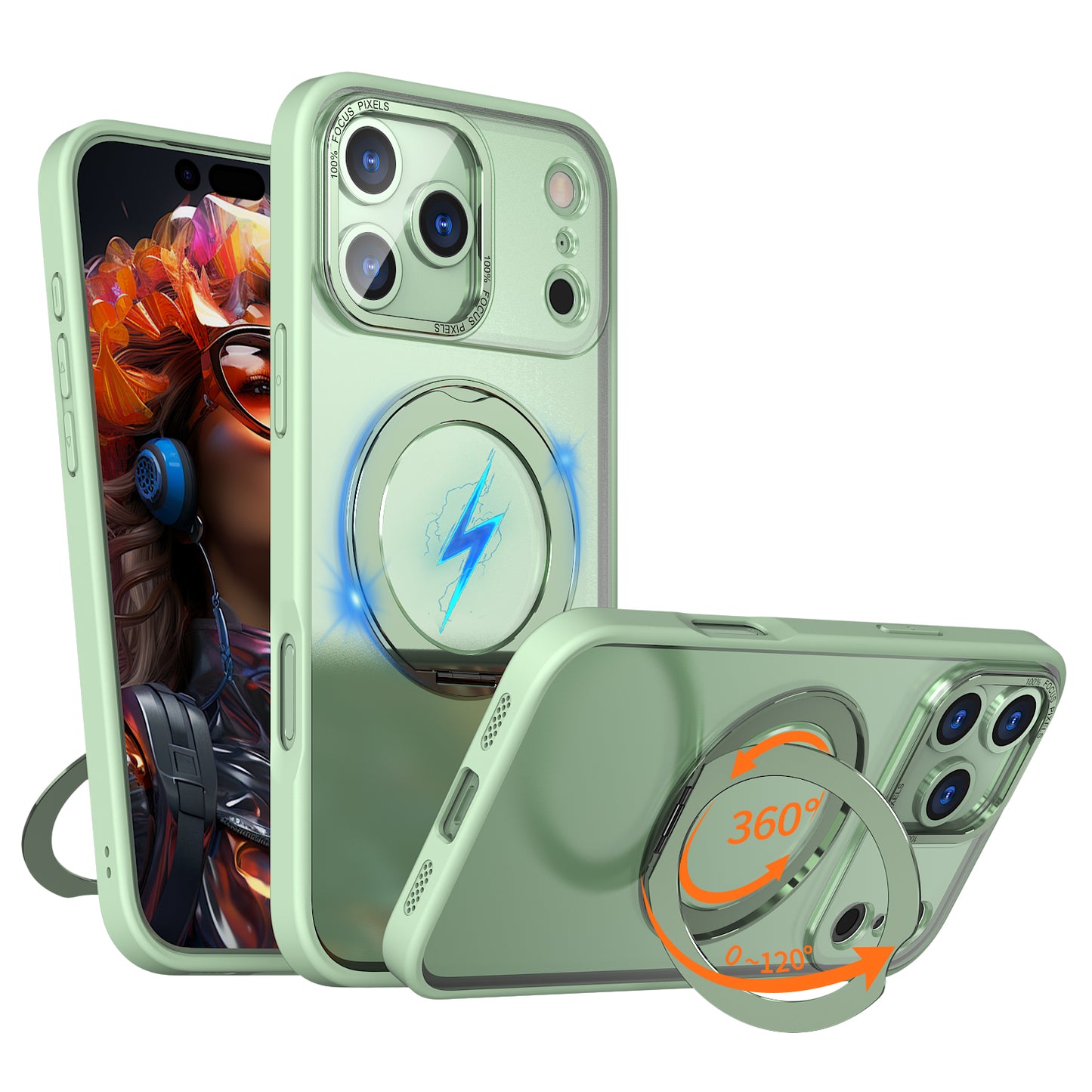 [Magnetic Ring Kickstand] For Apple iPhone 17 Pro Max, Slim, Tough Shockproof Armour, MagSafe Compatible Case with Stand