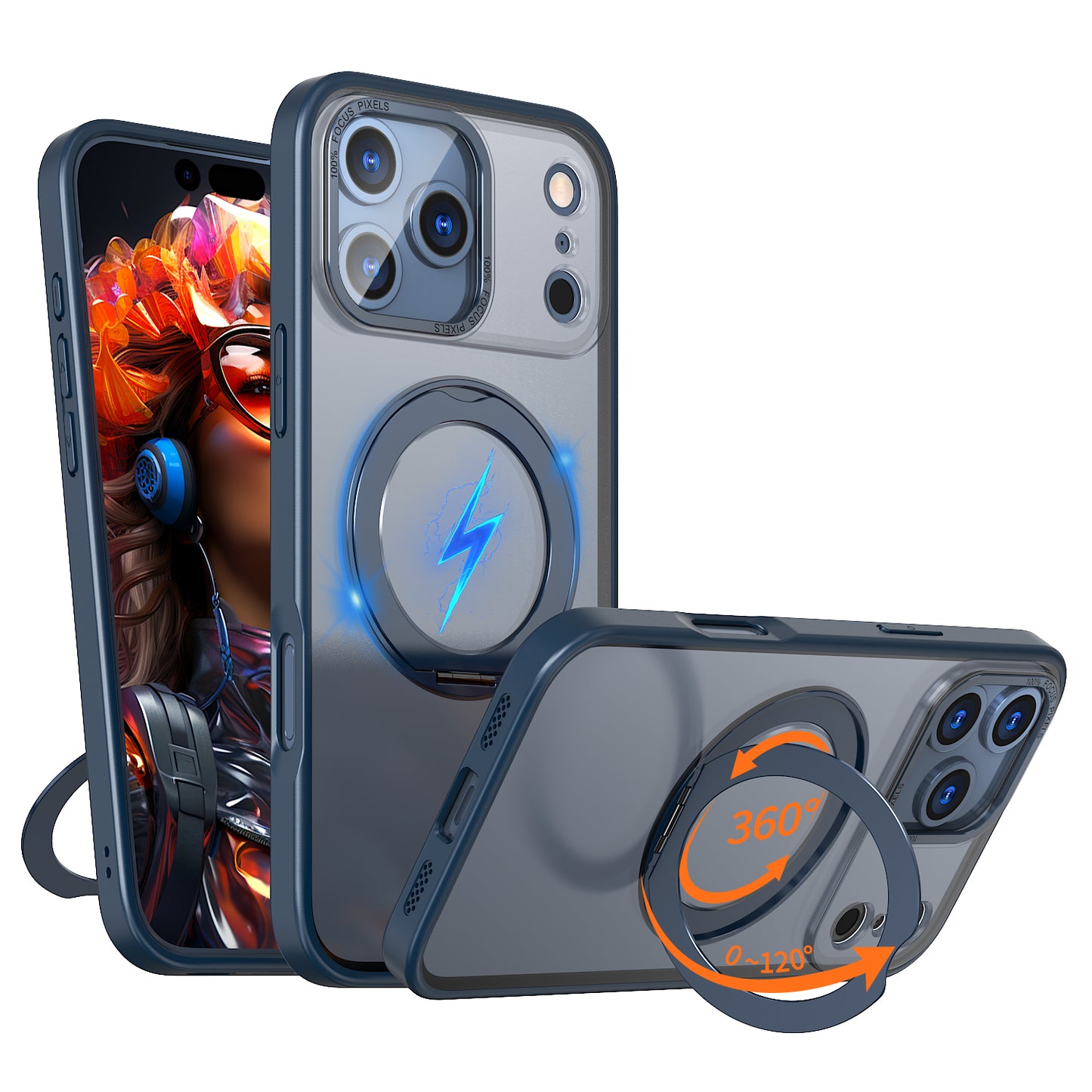 [Magnetic Ring Kickstand] For Apple iPhone 17 Pro Max, Slim, Tough Shockproof Armour, MagSafe Compatible Case with Stand