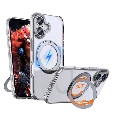 [Magnetic Ring Kickstand] For Apple iPhone 17, Slim, Tough Shockproof Armour, MagSafe Compatible Case with Stand