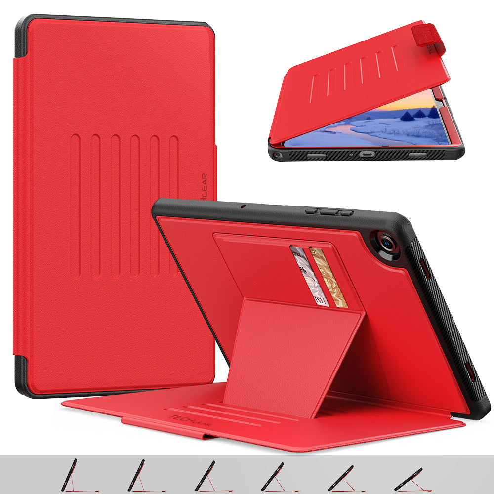 TECHGEAR Enduro Case for Samsung Galaxy Tab A11+ / A11 Plus 11"(SM-X230/X236) – Rugged Magnetic Smart Case with Stand, Card Slot & Trolley Compatible [Auto Sleep/Wake]