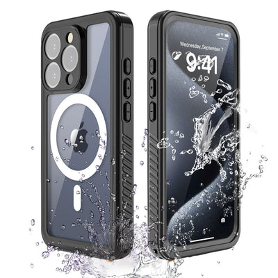 TECHGEAR Waterproof MagSafe Charging Case for iPhone 15 Pro Max 6.7" – IP68 Shockproof 360° Full Body Sealed Cover with Built-In Screen Protector