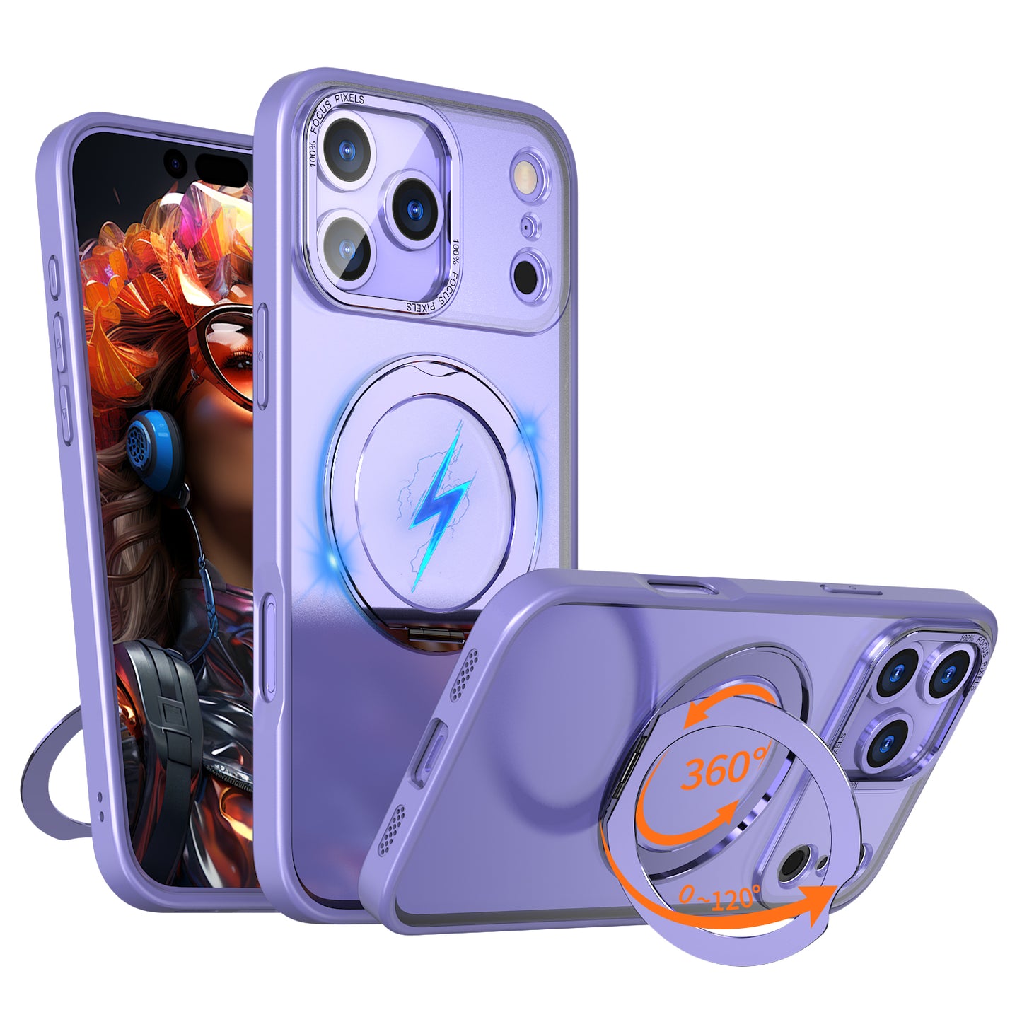 [Magnetic Ring Kickstand] For Apple iPhone 17 Pro Max, Slim, Tough Shockproof Armour, MagSafe Compatible Case with Stand