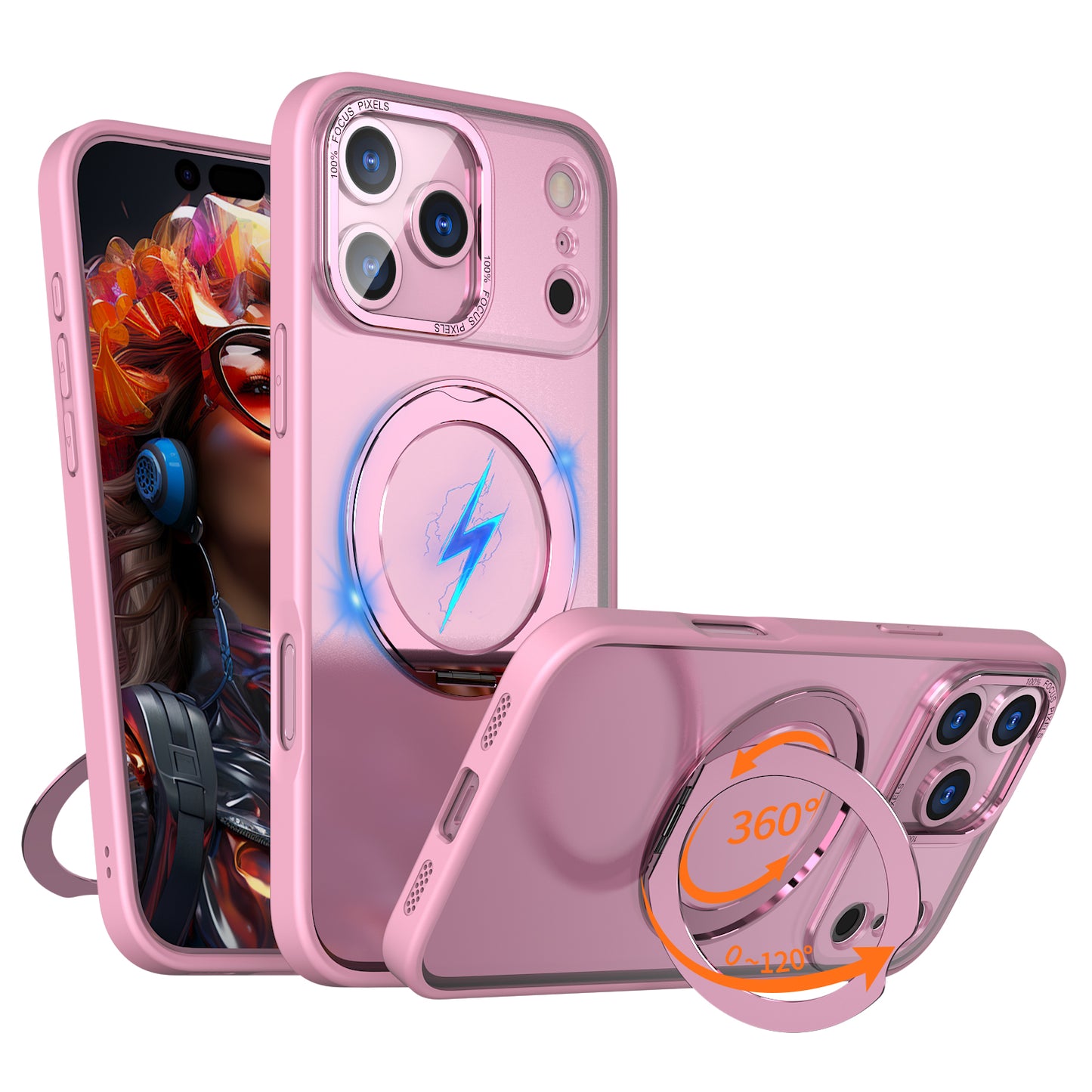 [Magnetic Ring Kickstand] For Apple iPhone 17 Pro Max, Slim, Tough Shockproof Armour, MagSafe Compatible Case with Stand