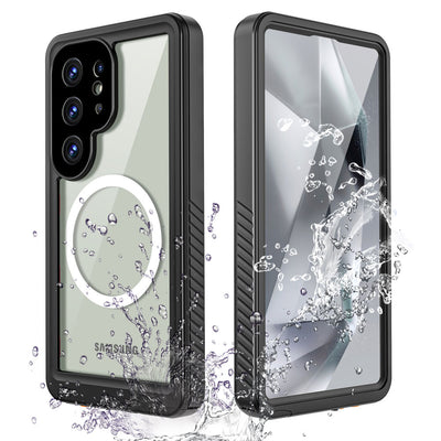 TECHGEAR Waterproof Magnetic Case for Samsung Galaxy S25 Ultra – IP68 Shockproof 360° Full Body Sealed Cover with Built-In Screen Protector