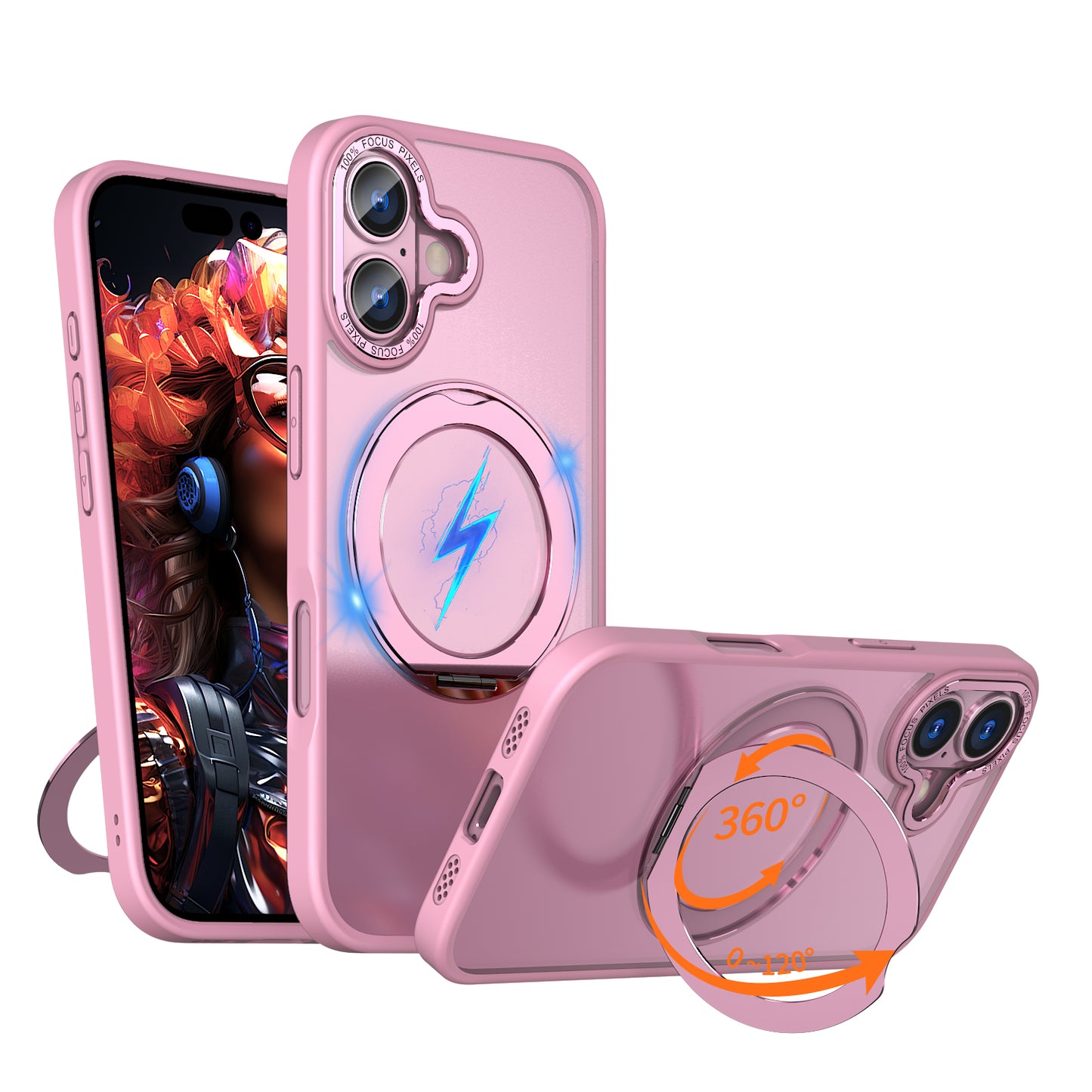 [Magnetic Ring Kickstand] For Apple iPhone 17, Slim, Tough Shockproof Armour, MagSafe Compatible Case with Stand