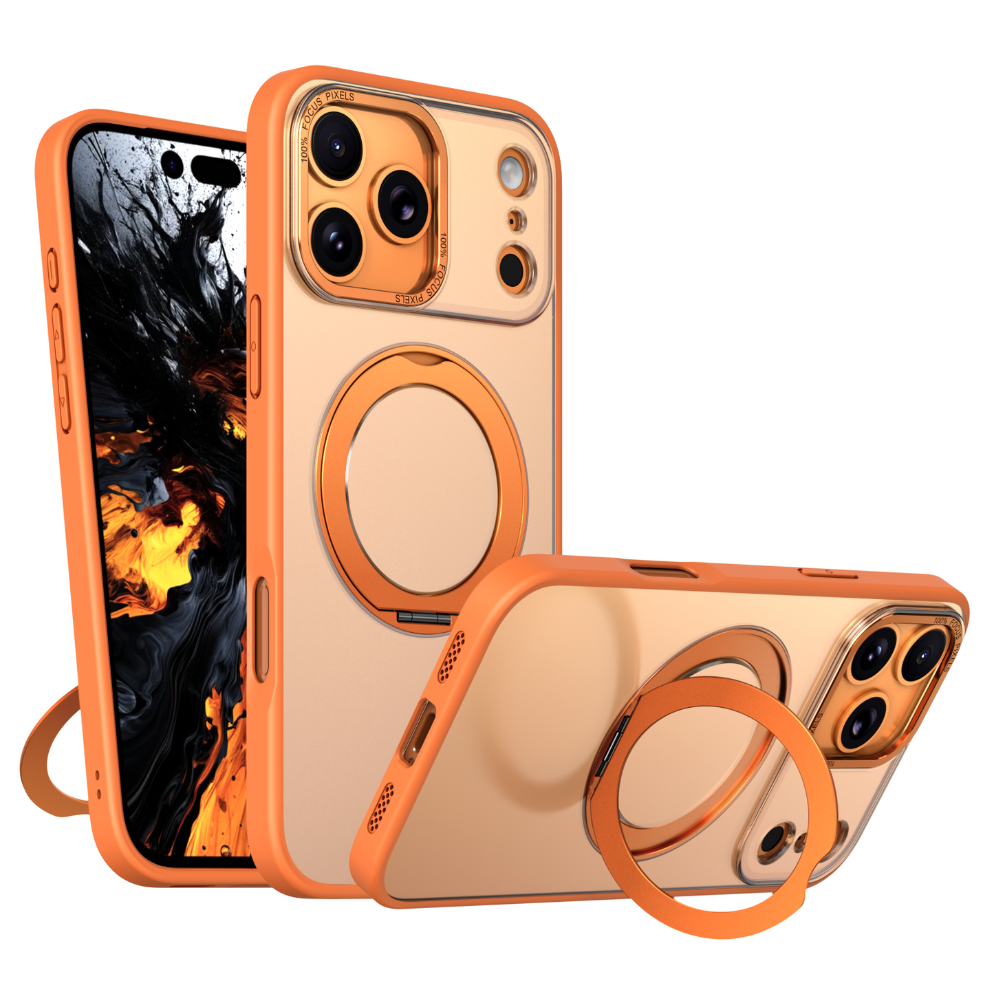 [Magnetic Ring Kickstand] For Apple iPhone 17 Pro, Slim, Tough Shockproof Armour, MagSafe Compatible Case with Stand