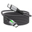 TECHGEAR 100 W USB-C to USB-C Fast Charging Cable with LED Power Display – PD 3.0 / QC 4.0 E-Marker, Nylon Braided – 0.3 m | 1 m | 2 m | 3 m | 2 Pack | 3 Pack