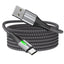 TECHGEAR 60 W USB-A to USB-C Fast Charging Cable with LED Light – 3A QC 3.0, Nylon Braided, 0.3 m | 1 m | 2 m | 3 m | 2 Pack | 3 Pack