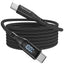TECHGEAR 100W USB-C to USB-C Fast Charging Cable with LED Power Display – PD3.0 / QC4.0, Nylon Braided, E-Marker Chip, 30cm | 1m | 2m | 3m