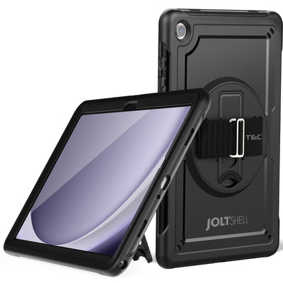 TECHGEAR JOLT Case for Samsung Galaxy Tab A11+ (A11 Plus) 11" (SM-X230 / SM-X236) – Slim Rugged Case with 360° Stand, Hand Strap & Shoulder Strap