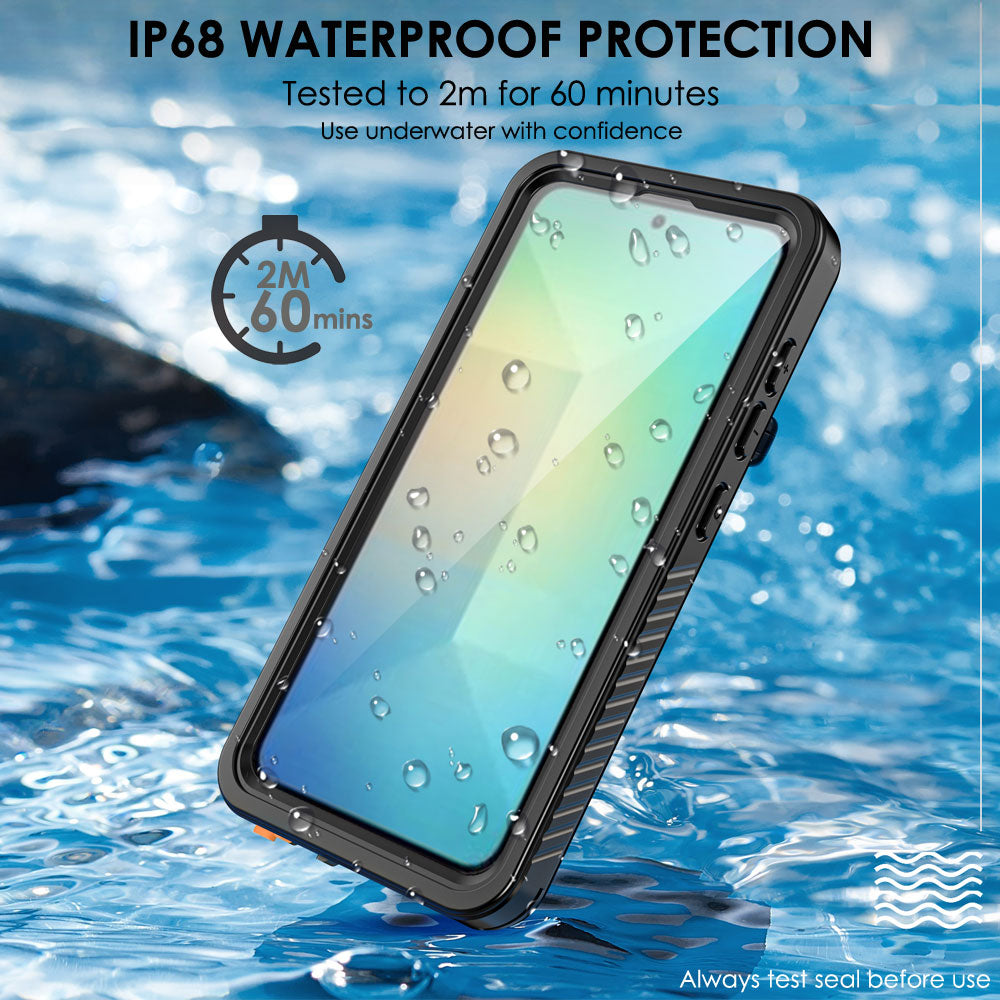 TECHGEAR Waterproof Magnetic Case for Samsung Galaxy S25 Plus (S25+) – IP68 Shockproof 360° Full Body Sealed Cover with Built-In Screen Protector
