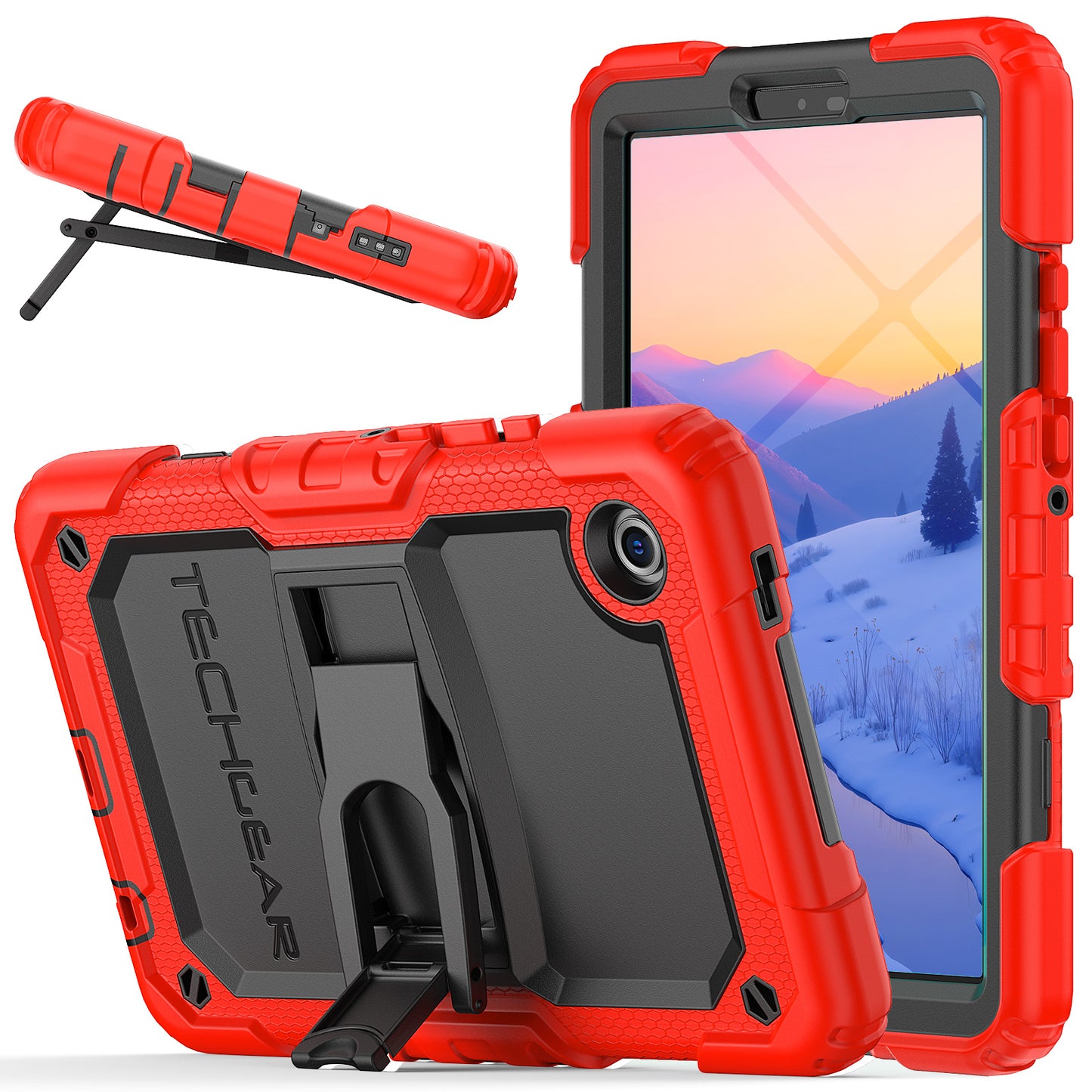 TECHGEAR ArmourSHIELD Case for Samsung Galaxy Tab A11 8.7" (SM-X130/X133/X135) – Tough Rugged Full Body Case with Screen Protector & Kickstand