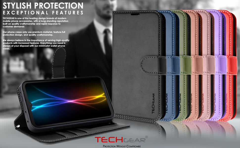 [Leather Wallet Case] Protective Cover with Cash & Card Holder, Stand and Wrist Strap For Samsung XCover 7 Pro 5G