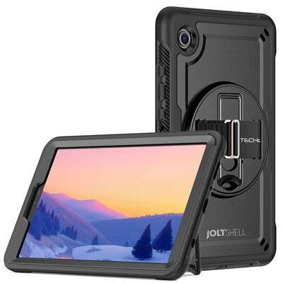 TECHGEAR JOLT Case for Samsung Galaxy Tab A11 8.7" (SM-X130 / SM-X135) – Slim Rugged Case with 360° Stand, Hand Strap & Shoulder Strap