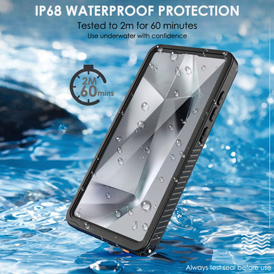 TECHGEAR Waterproof Magnetic Case for Samsung Galaxy S25 Ultra – IP68 Shockproof 360° Full Body Sealed Cover with Built-In Screen Protector