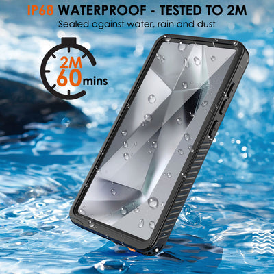 TECHGEAR Waterproof Magnetic Case for Samsung Galaxy S25 Ultra – IP68 Shockproof 360° Full Body Sealed Cover with Built-In Screen Protector