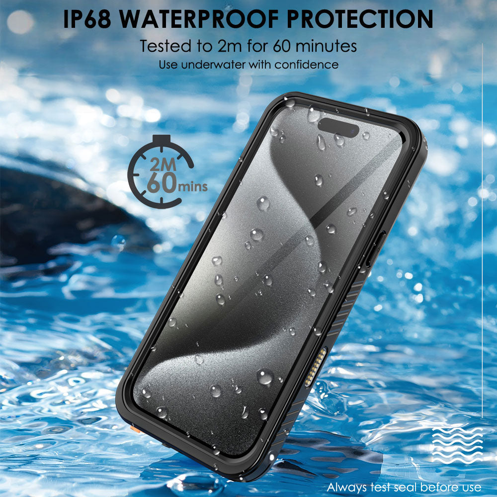 TECHGEAR Waterproof MagSafe Charging Case for iPhone 16 Pro Max 6.9" – IP68 Shockproof 360° Full Body Sealed Cover with Built-In Screen Protector