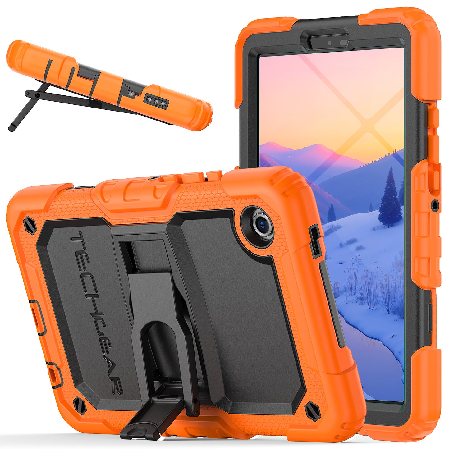 TECHGEAR ArmourSHIELD Case for Samsung Galaxy Tab A11 8.7" (SM-X130/X133/X135) – Tough Rugged Full Body Case with Screen Protector & Kickstand